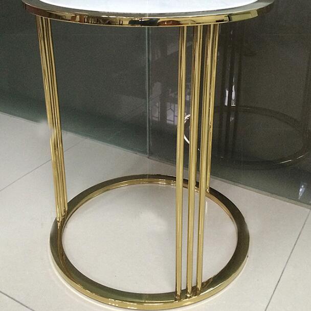 Decoración de cristal de cobre amarillo/del oro de la sala de estar de la mesa de centro para el dormitorio del hotel 1