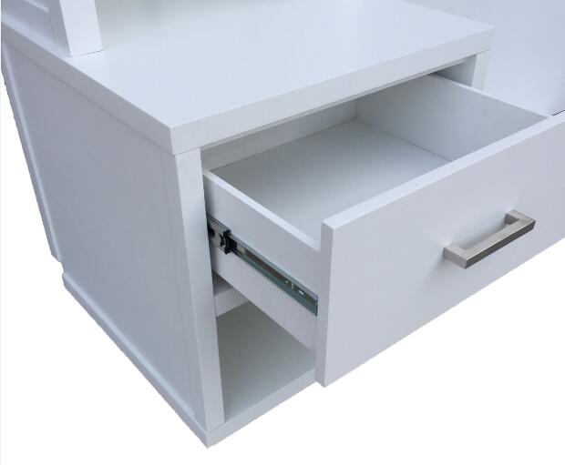 La PU acaba las mesitas de noche altas con los cajones/el estrecho blanco Nightstand alto 0