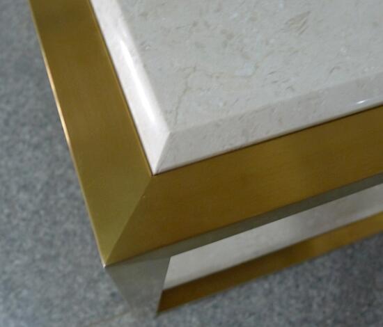 Muebles blancos de la mesa de centro de los espacios vitales del top de la piedra, completamente mesitas de noche del roble de Assambled 1