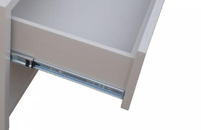 Dos tablas de noche blanca de encargo del cajón para los deslizamientos de cierre suaves del dormitorio 0