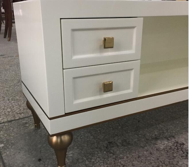 Madera de abedul sólida de la alta del lustre de la sala de estar tabla lateral de cristal de madera de la mesa de centro 1