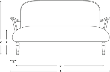 Sala de estar antigua de lino elegante Sofa With Wooden Handle de Loveseat 2 Seater 0
