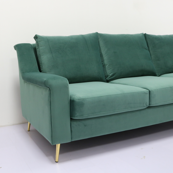 Sala de estar Sofa With Metal Leg del ODM de Forest Green 0