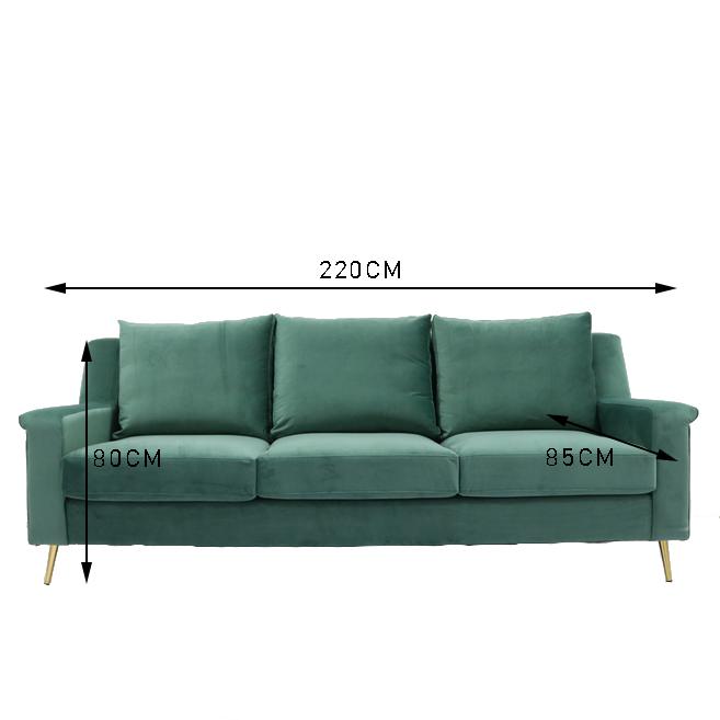 Sala de estar Sofa With Metal Leg del ODM de Forest Green 1