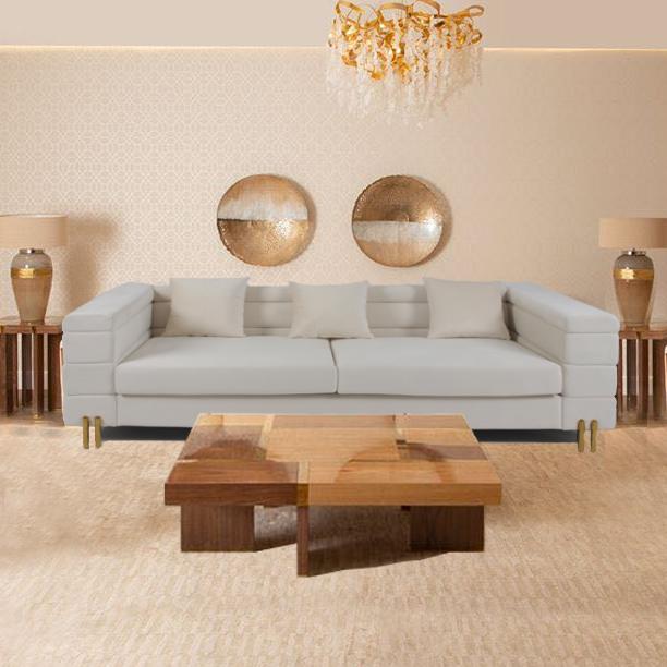3 el terciopelo de Seater 70cm empenachó a Sofa With Slim Metal Leg 2