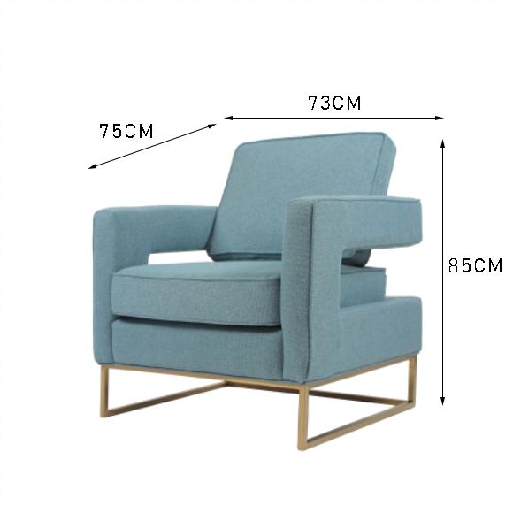 sola sala de estar Sofa With Hallow Metal Base de los 83*75*85cm 0