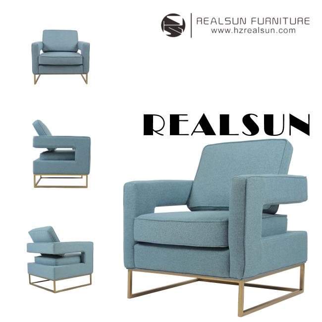 sola sala de estar Sofa With Hallow Metal Base de los 83*75*85cm 1