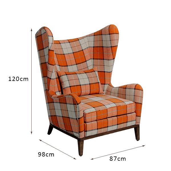 Alta altura trasera de solo Seat Sofa Chair el 120cm de la tela de la prenda impermeable 0