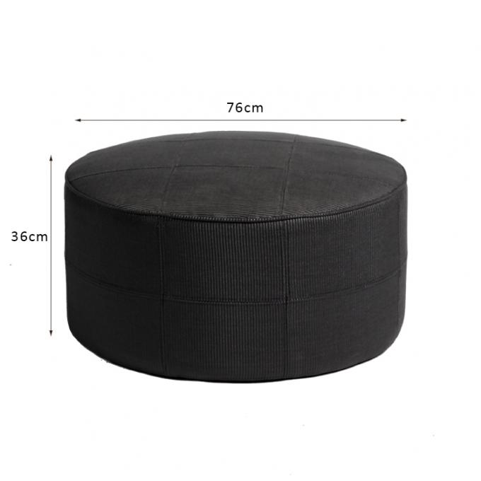 Tela redonda Ottoman H36cm de la sala de estar impermeable de la tela 0