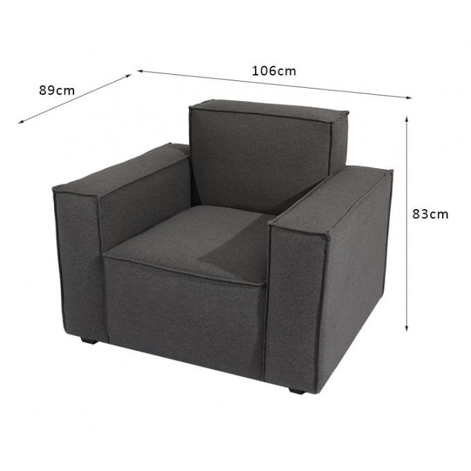 Los sofás elegantes de la sala de estar de la sola persona del ocio nórdico ajustan el 106*89*83cm 0