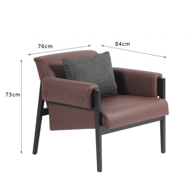 Los muebles del hotel fijaron la altura ocasional los 73cm de la silla del marco metálico de cuero de la PU 0