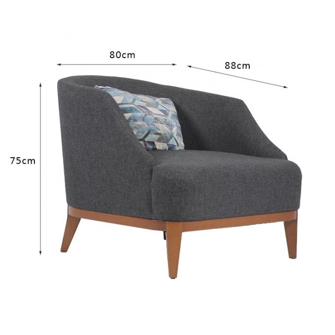 Sillón de gama alta del marco metálico del cuero de los muebles del hotel ocasional 0