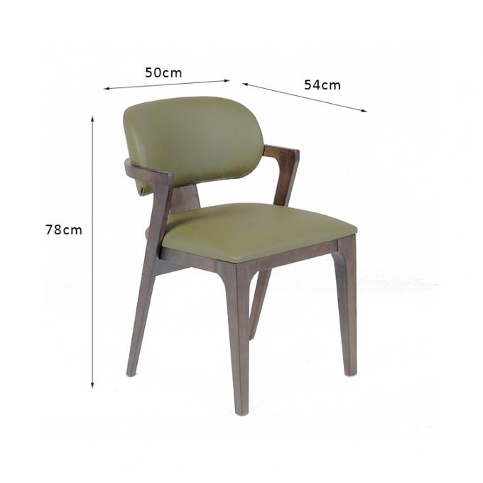 Marco de madera de cuero sintético moderno del PVC que cena las sillas H78cm 0