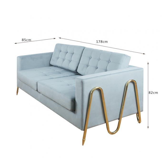 Sala de estar contemporánea Sofa Modern de la tela del terciopelo de la decoración de los muebles 0