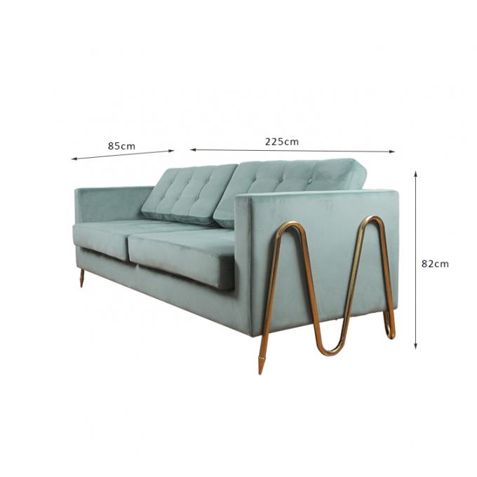 Sofás Sofa For Living Room moderno de lujo W los 85cm del terciopelo de la tapicería de la tela 0