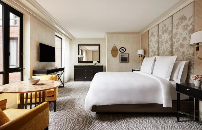 De lujo de cinco estrellas europeo de madera sólido de los muebles del hotel modificada para requisitos particulares 0