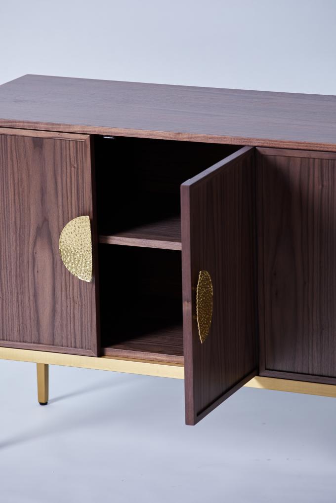 Gabinete de cuarto de baño libre moderno de madera sólido con las piernas del metal 2