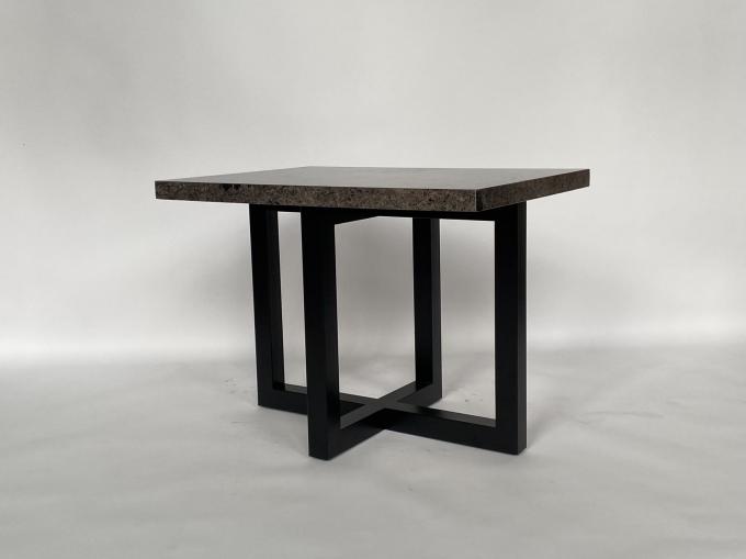 Moderno de lujo de acero inoxidable de la base de la mesa de centro de la cabecera del top de la piedra 1