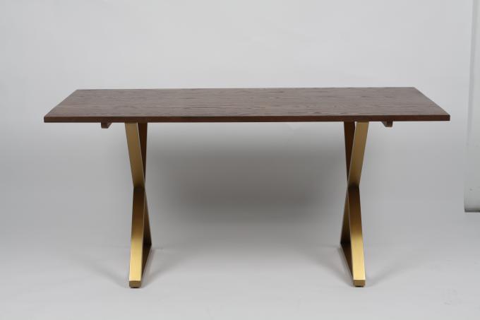 Gris de madera de la mesa de comedor del MDF del top del hierro de Modern Family 0
