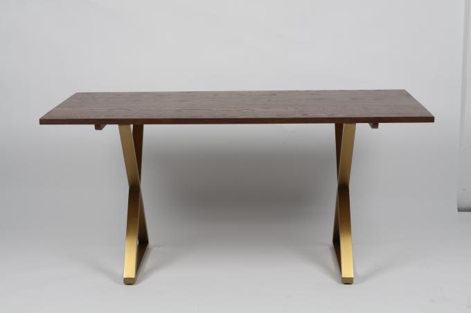 Gris de madera de la mesa de comedor del MDF del top del hierro de Modern Family 1