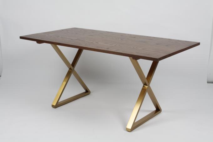 Gris de madera de la mesa de comedor del MDF del top del hierro de Modern Family 3