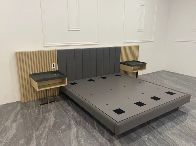 Diseño de lujo de los juegos de dormitorio de los muebles de la hospitalidad de madera maciza de roble por encargo 0