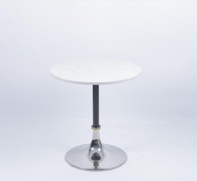 Mesa de cama de lujo con base de acero inoxidable moderna 1