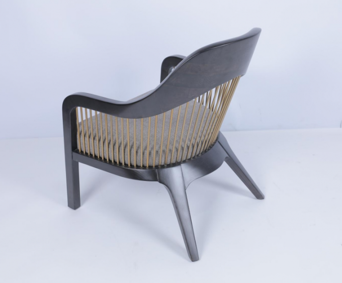 Sillones de uso ocasional y modernos personalizados Sillón de tela marco de madera 2