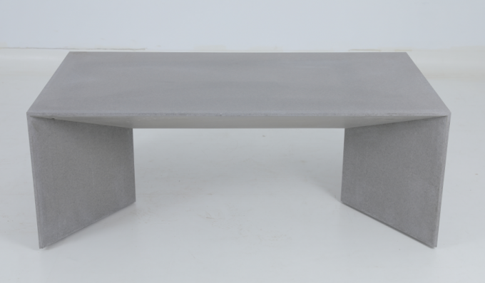 Muebles comerciales de piedra Mesa de cóctel rectangular grande en la cubierta inferior 1