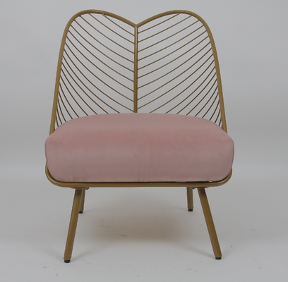 comprar Diseño comercial del modelo de la hoja de la sala de estar del metal de la moda de la silla de oro del ocio Fabricación en línea
