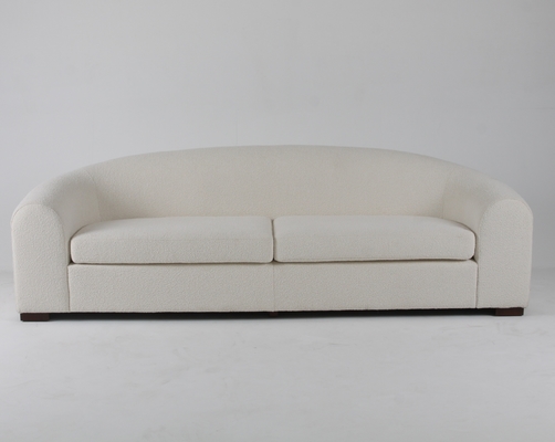 comprar Sala de estar blanca de lujo y moderna Sofa With Wooden Legs de la ropa rizada Fabricación en línea