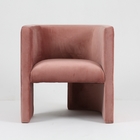 Luxury Velvet Leisure Pink Living Room Chair Upholstered Modern Design