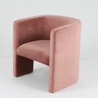 Luxury Velvet Leisure Pink Living Room Chair Upholstered Modern Design