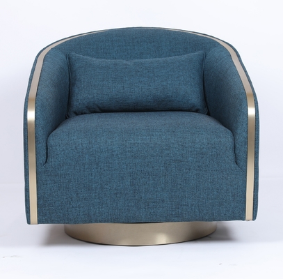 comprar Sofá de sillón de salón individual de tela azul cómodo moderno para dormitorio de hotel Fabricación en línea