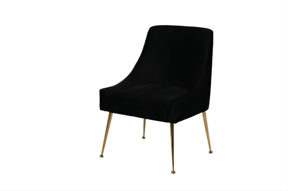 comprar Sillas traseras negras del comedor de los muebles del terciopelo las altas tapizaron Fabricación en línea
