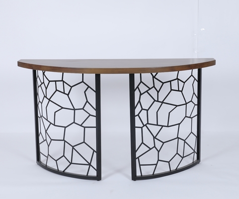 comprar Tabla de consola delantera curvada aduana con la base superior y decorativa de madera del hierro Fabricación en línea