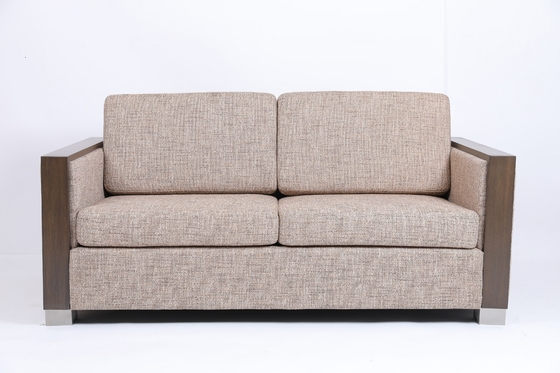comprar Resto tapizado moderno de encargo de Sofa With Wood Frame Arm y piernas de acero inoxidables Fabricación en línea