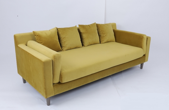 comprar Sofá de sala de estar de tela de terciopelo moderno personalizado con marco de madera Fabricación en línea