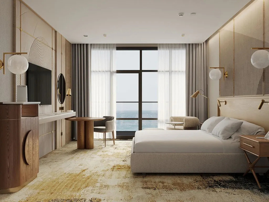 comprar Sistemas de los muebles del dormitorio del hotel para los muebles de madera sólidos de cinco estrellas del dormitorio de las habitaciones Fabricación en línea