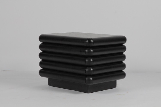 comprar Mesita de noche negra para el dormitorio Nightstand con el cajón Fabricación en línea