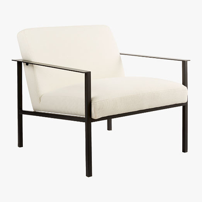 comprar El brazo de lujo ligero nórdico Chaise Lounge With Beige Fabric del acento de la mecedora corteja Fabricación en línea