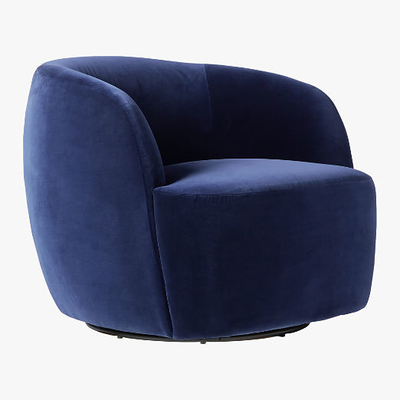 comprar Solo artículo redondo tapizado de la butaca usando marco de madera de lujo Fabricación en línea