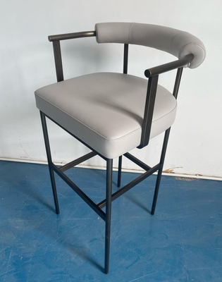 Un buen precio. Silla envuelta esponja de alta densidad de Barstool del vinilo con acero inoxidable del metal en línea