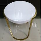 Brass / Gold Glass Living Room Coffee Table Decoration For Hotel Bedroom