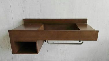 comprar Color moderno flotante de Brown de los gabinetes de la vanidad del cuarto de baño con aduana profesional Fabricación en línea