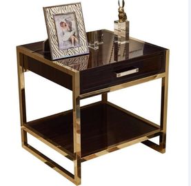 comprar Mesitas de noche de gama alta del hotel 1 cajón para el top de cinco estrellas, de mármol Nightstand Fabricación en línea