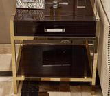 High End Hotel Bedside Tables 1 Drawer For 5 Star , Marble Top Nightstand