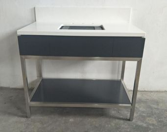 comprar Muebles de lujo flotantes de la barra de metal de los gabinetes de cuarto de baño del cuarto de baño, estilo moderno Fabricación en línea