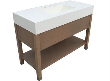 comprar Coloque solamente la madera contrachapada moderna de los gabinetes de la vanidad del cuarto de baño con madera sólida Fabricación en línea