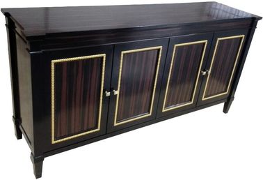 comprar Muebles de cobre amarillo Eco del hotel selecto del metal del aparador de la puerta de Ebony Wood 4 amistoso Fabricación en línea